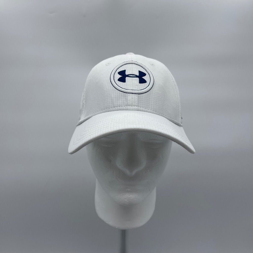 Under Armour 1288984 Mens Medium/Large White Golf Hat Structured Baseball Cap